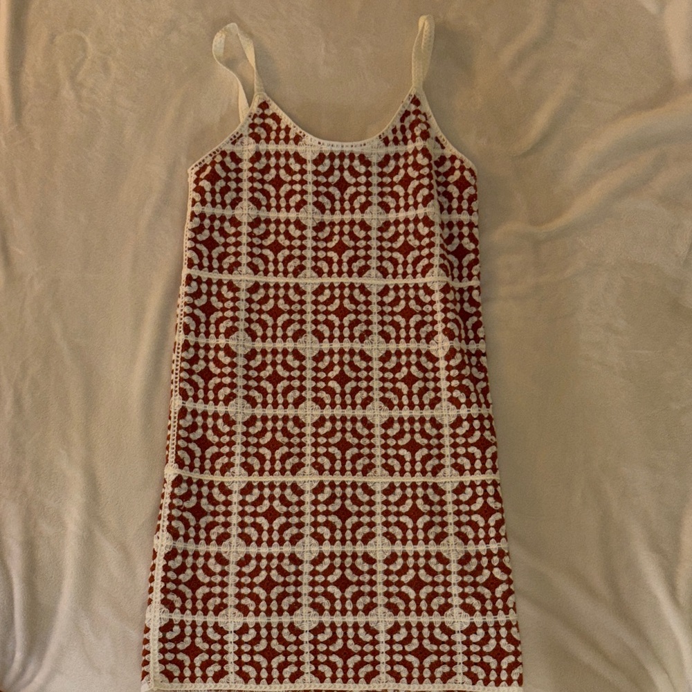 Chic Crochet Patterned Mini Dress